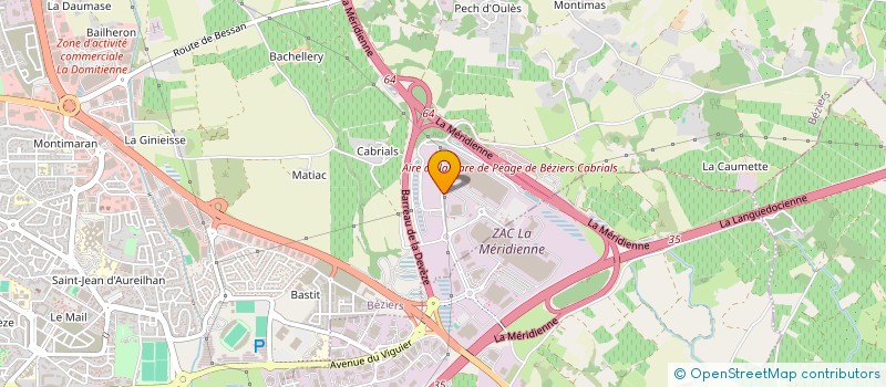 localisation de l'entreprise G.D.C.  BEZIERS
