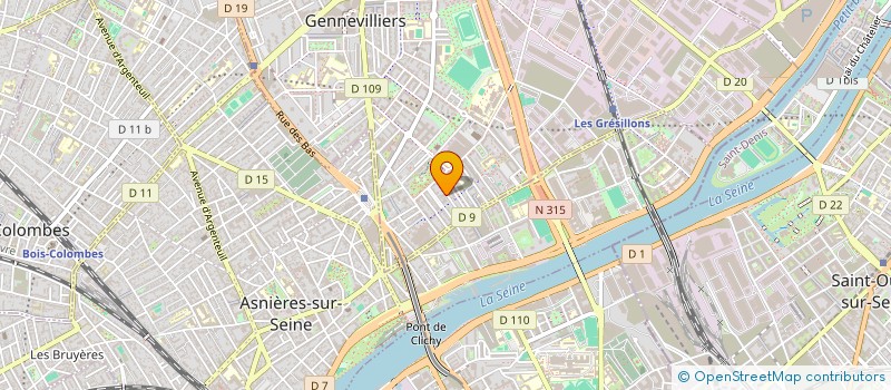 localisation de l'entreprise G.D. COUVERTURE à GENNEVILLIERS