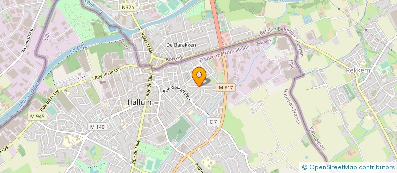 localisation de l'entreprise G.D.H. à HALLUIN