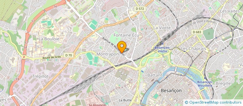 localisation de l'entreprise G&D PIZZA à BESANCON