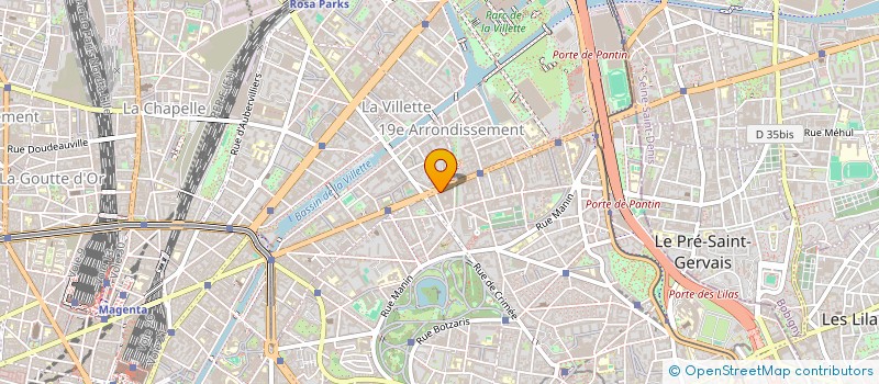 localisation de l'entreprise G.E.B.T.P.  PARIS