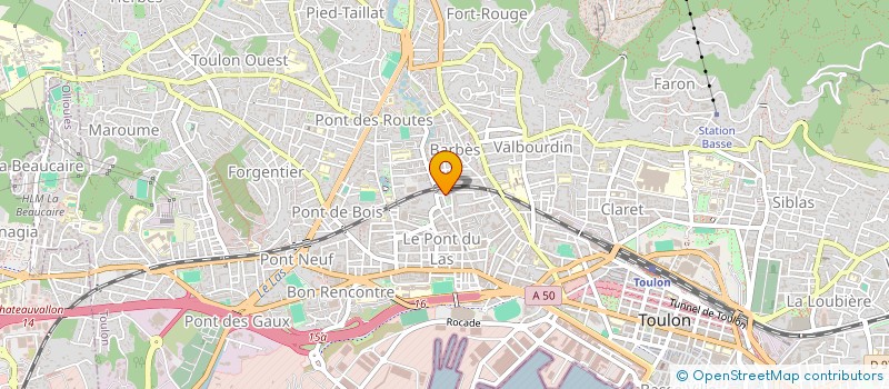 localisation de l'entreprise G.E.C.2.B.R.  TOULON