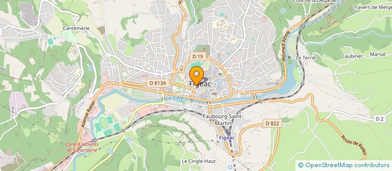 localisation de l'entreprise G.E COURTAGE  FIGEAC