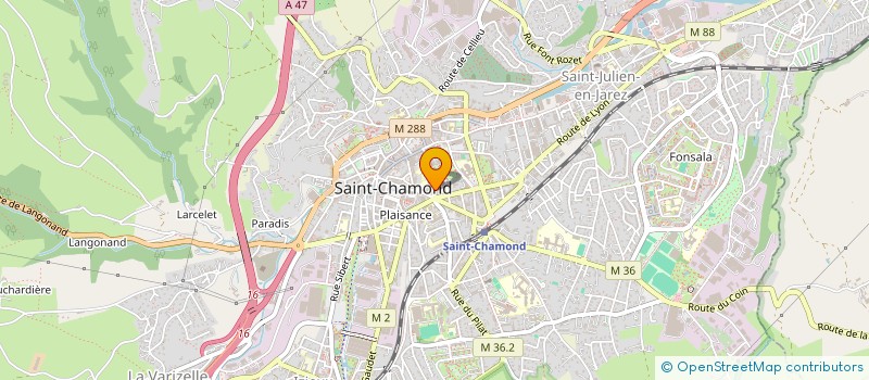 localisation de l'entreprise G.E.D.T.-S.T.I à SAINT-CHAMOND