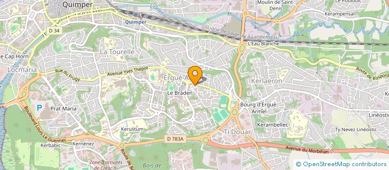 localisation de l'entreprise G.E.E.P à QUIMPER