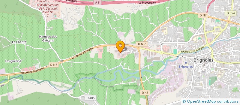 localisation de l'entreprise G & E PARE-BRISE  BRIGNOLES