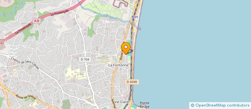 localisation de l'entreprise G.E SUD à ANTIBES