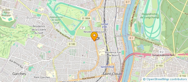 localisation de l'entreprise G.E.T.P. à SAINT-CLOUD