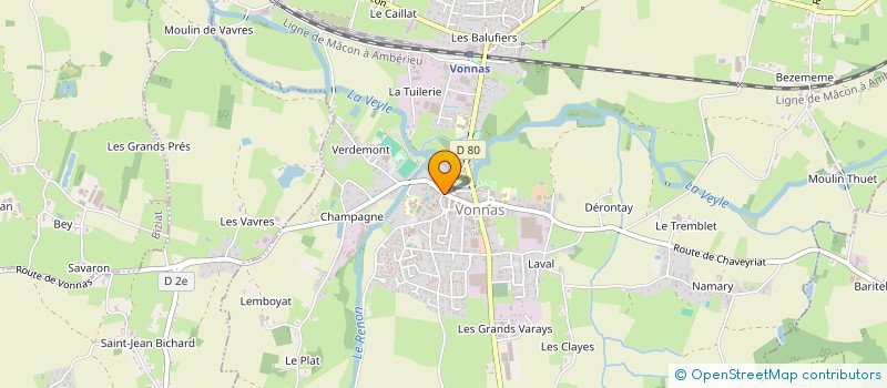 localisation de l'entreprise G.F.A. ASSOCIES  VONNAS