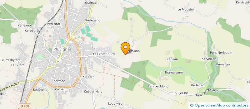 localisation de l'entreprise G.F.A. BELLEVUE  PLUVIGNER