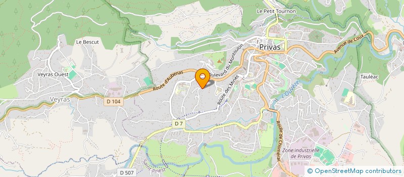 localisation de l'entreprise G.F.A. CLUTIER GERONIMI  PRIVAS