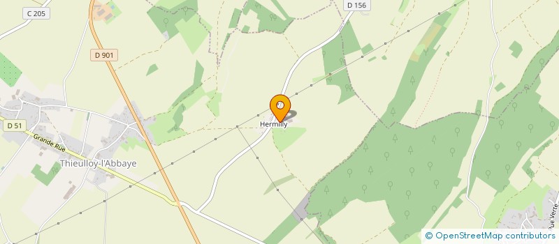 localisation de l'entreprise G.F.A. D'AIGNEVILLE  THIEULLOY-L'ABBAYE