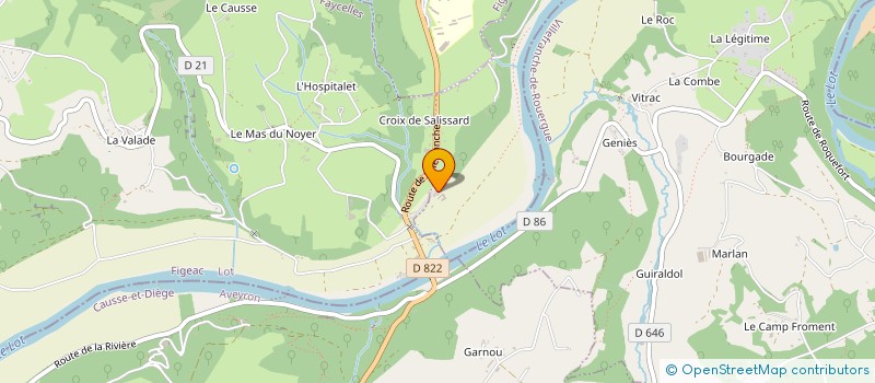 localisation de l'entreprise G.F.A. DE LA MADELEINE  FAYCELLES