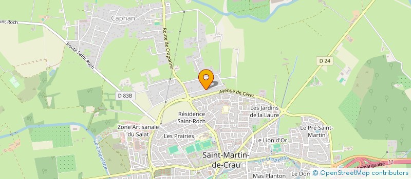 localisation de l'entreprise G.F.A. DE LA PISTE DE TERRUSSE à SAINT MARTIN DE CRAU