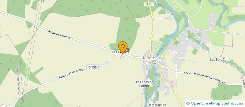 localisation de l'entreprise G.F.A. LE CEDRIF à MONTBOUY