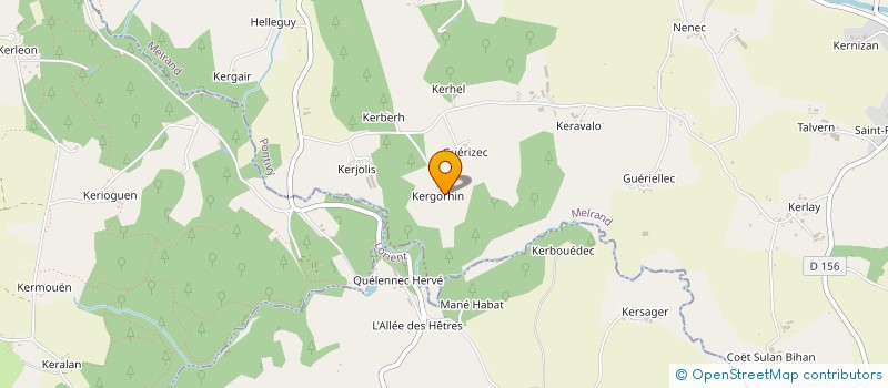 localisation de l'entreprise G.F.A. LE PENNEC  PLUMELIAU-BIEUZY