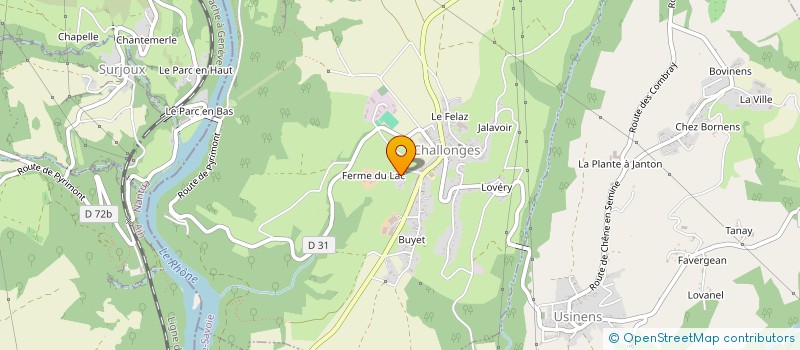 localisation de l'entreprise G.F.A LES SOURCES  CHALLONGES