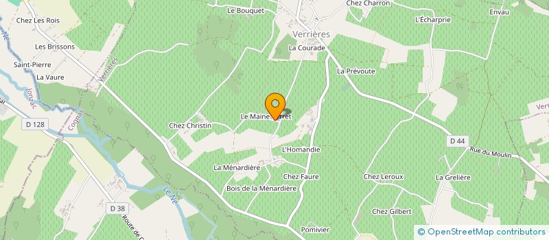 localisation de l'entreprise G.F.A. ROY MAURICE à VERRIERES