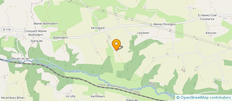 localisation de l'entreprise G.F.A. SOLIDAIRE DE COSQUEROU  ELLIANT