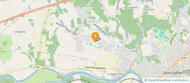 localisation de l'entreprise G.F.A THIBAUD  SAINT-JUNIEN