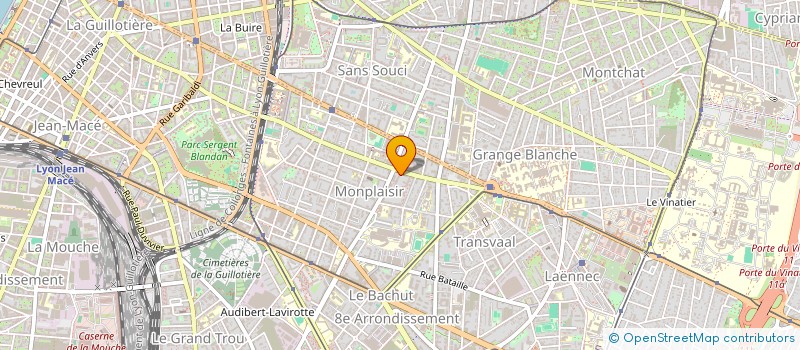 localisation de l'entreprise G.F.D.  LYON