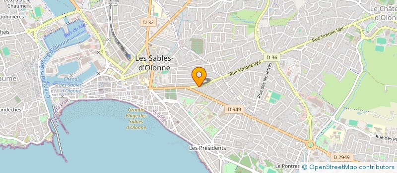 localisation de l'entreprise G.F. DIFFUSION à LES SABLES D'OLONNE