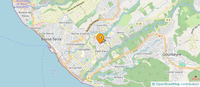 localisation de l'entreprise G.F DISTRIBUTION  BASSE-TERRE