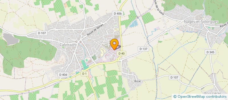 localisation de l'entreprise G.F. FERMETURES à CALVISSON