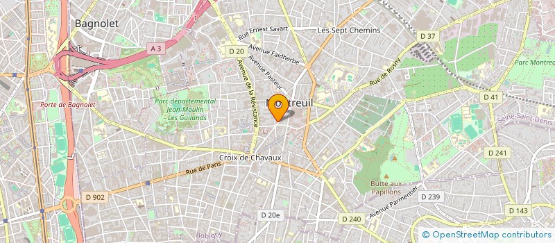 localisation de l'entreprise G.F.I 2000 à MONTREUIL