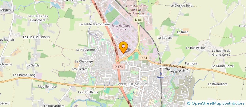 localisation de l'entreprise G.F.I.  VERN-SUR-SEICHE