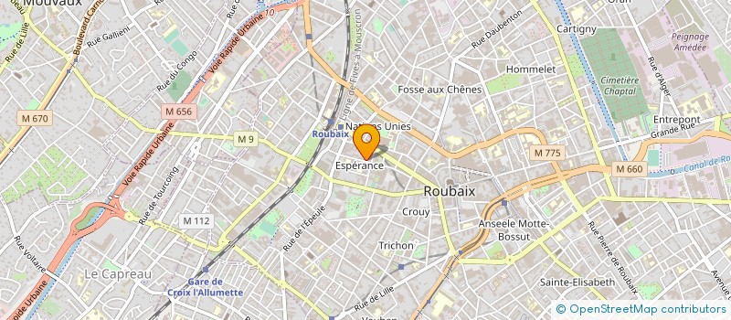 localisation de l'entreprise G F I SA à ROUBAIX