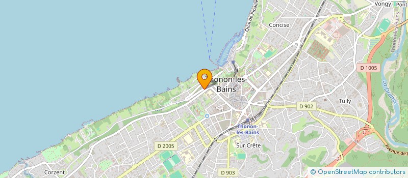 localisation de l'entreprise G.F.INVEST. à THONON-LES-BAINS