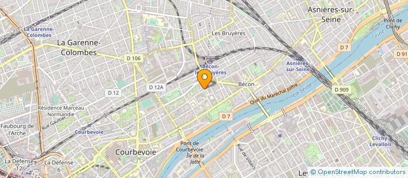 localisation de l'entreprise G.F.J. CLEAN à COURBEVOIE