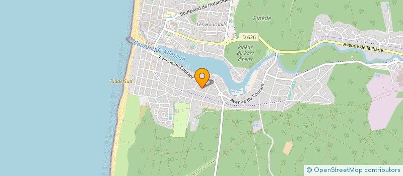 localisation de l'entreprise G.F.K.  MIMIZAN