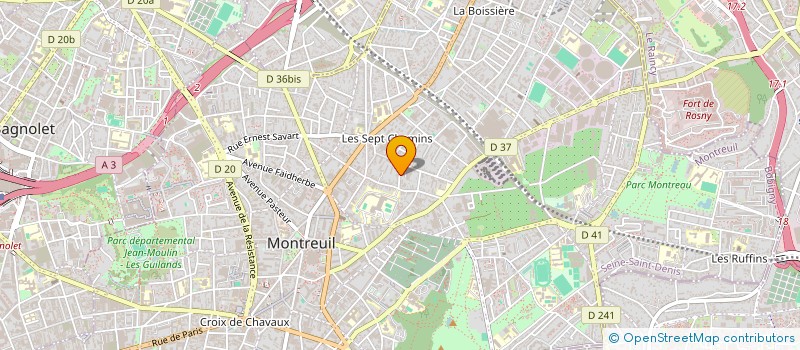 localisation de l'entreprise G F - MIRABEAU à MONTREUIL