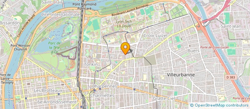 localisation de l'entreprise G.F.T.C  VILLEURBANNE