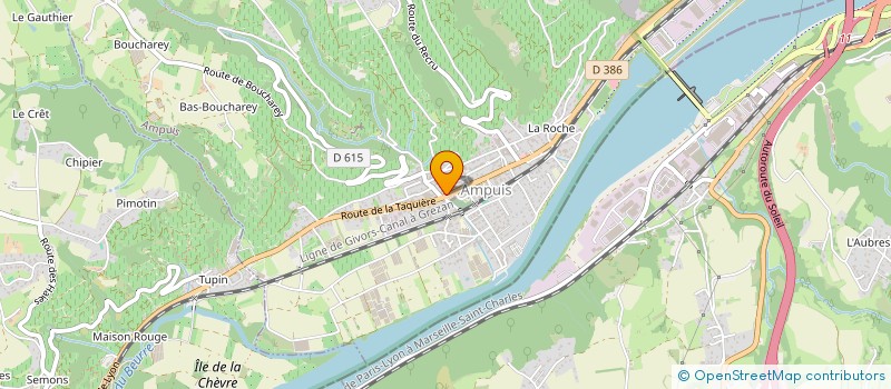 localisation de l'entreprise G.F.V. COEUR DE COMBARD  AMPUIS