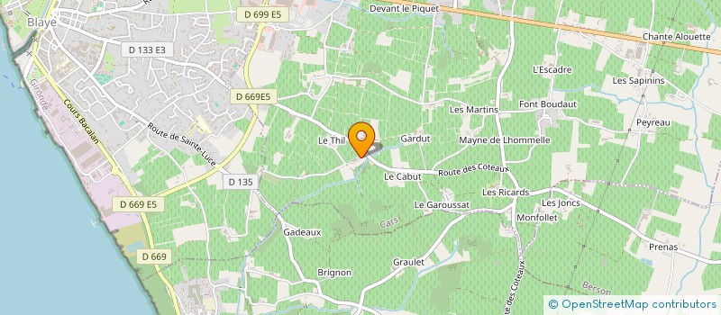 localisation de l'entreprise G F V DOMAINE DU CLOS DU CELLIER  CARS