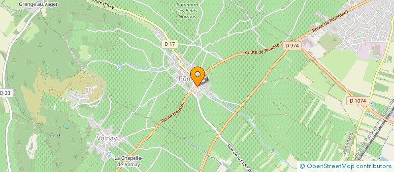 localisation de l'entreprise G.F.V. LA MONTEE ROUGE  POMMARD