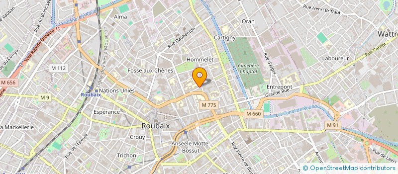 localisation de l'entreprise G-FAIM  ROUBAIX