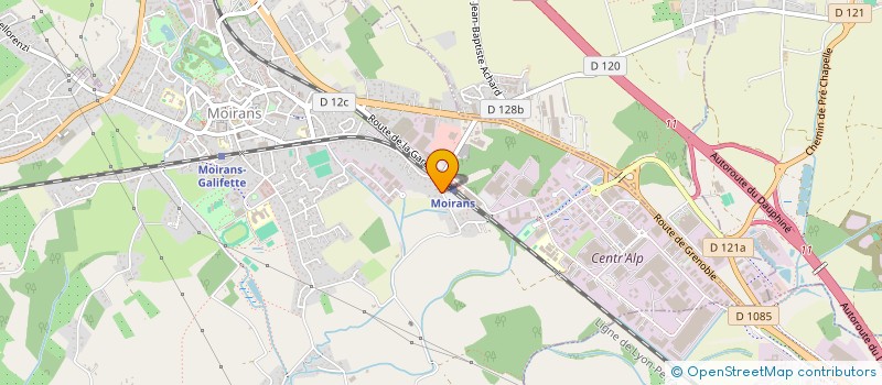 localisation de l'entreprise G.G.D.  MOIRANS