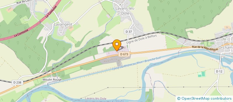 localisation de l'entreprise G & G FORESTIERE  LAVANS-LES-DOLE