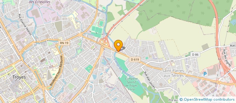 localisation de l'entreprise G.G.L AUTOMOBILES  SAINT-PARRES-AUX-TERTRES