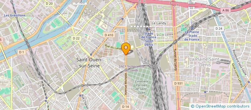 localisation de l'entreprise G.G. PARIS à SAINT-OUEN-SUR-SEINE