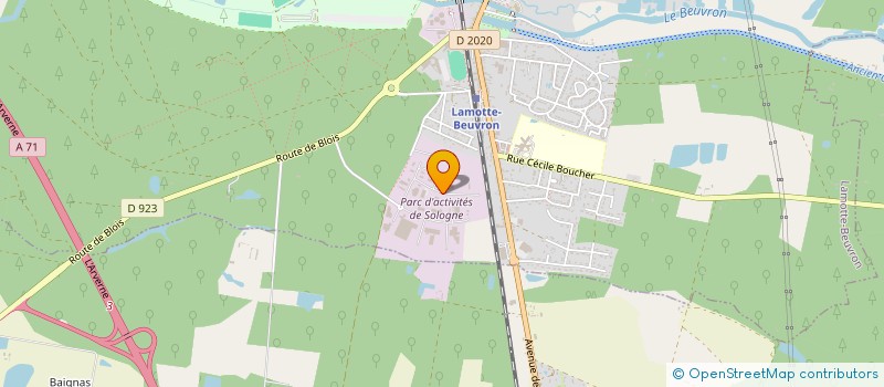 localisation de l'entreprise G GRANGER à LAMOTTE-BEUVRON
