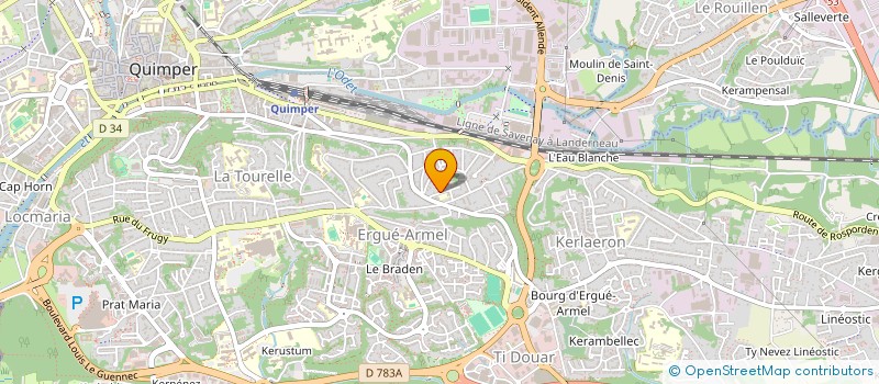 localisation de l'entreprise G.H.A  QUIMPER