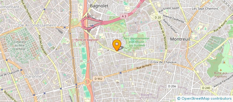 localisation de l'entreprise G.H.S à BAGNOLET