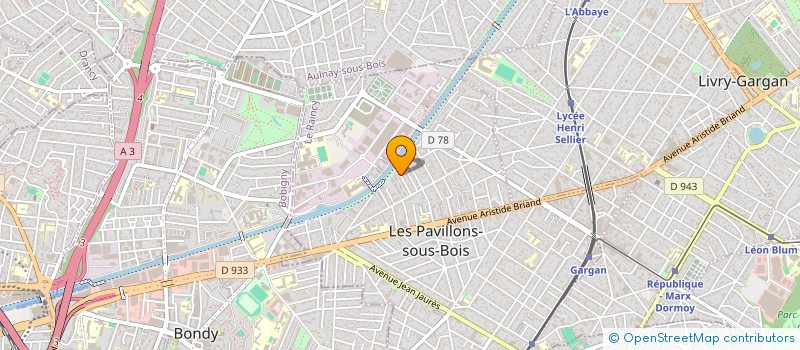 localisation de l'entreprise G.H.T.  LES PAVILLONS-SOUS-BOIS