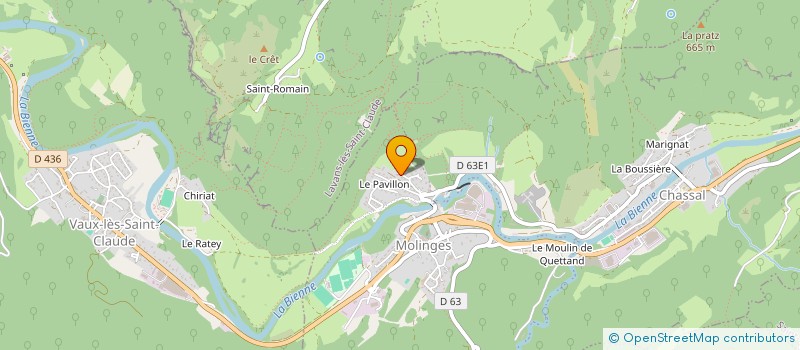 localisation de l'entreprise G I B  CHASSAL-MOLINGES