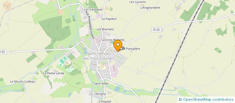 localisation de l'entreprise G.I.B.K. (GROUPEMENT IMMOBILIER BOUHASSOUN KAMEL  SAINT-GERVAIS-LES-TROIS-CLOCHERS